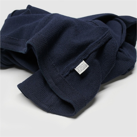 ST. JOHN by MARIE GRAY Navy Blue Knit Blazer Jacket Size 10 - Picture 8 of 9